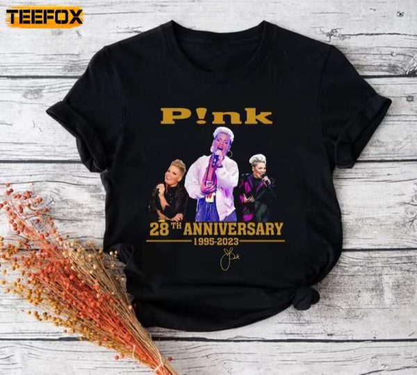 P!nk Pink 20th Anniversary Adult Short Sleeve T Shirt