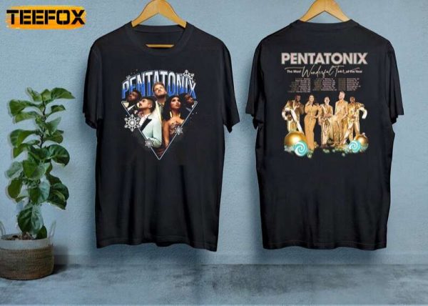 Pentatonix The Most Wonderful Tour Of The Year Tour 2023 Short Sleeve T Shirt