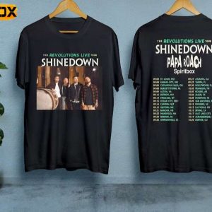 Shinedown 2023 The Revolutions Live Concert Adult Short Sleeve T Shirt