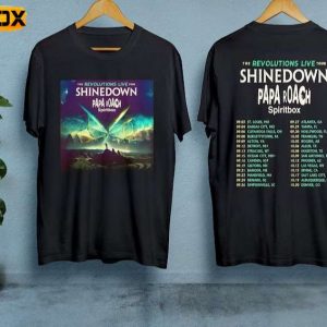 Shinedown Band The Revolutions Live Tour 2023 Short Sleeve T Shirt