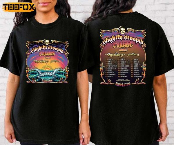 Slightly Stoopid and Sublime With Rome Summertime Tour 2023 Adult Short Sleeve T Shirt