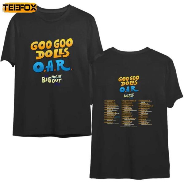 The GooGoo Dolls OAR Tour Dates 2023 Short Sleeve T Shirt