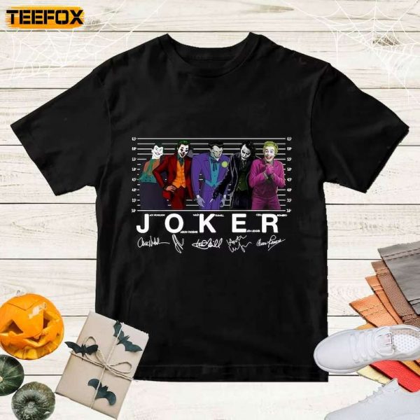 The Mugshot Batman Joaquin Phoenix Suicide Squad Heath Ledger Short Sleeve T Shirt