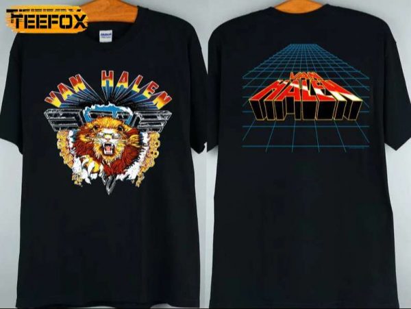 Van Halen Live Diver Down Tour 1982 Adult Short Sleeve T Shirt
