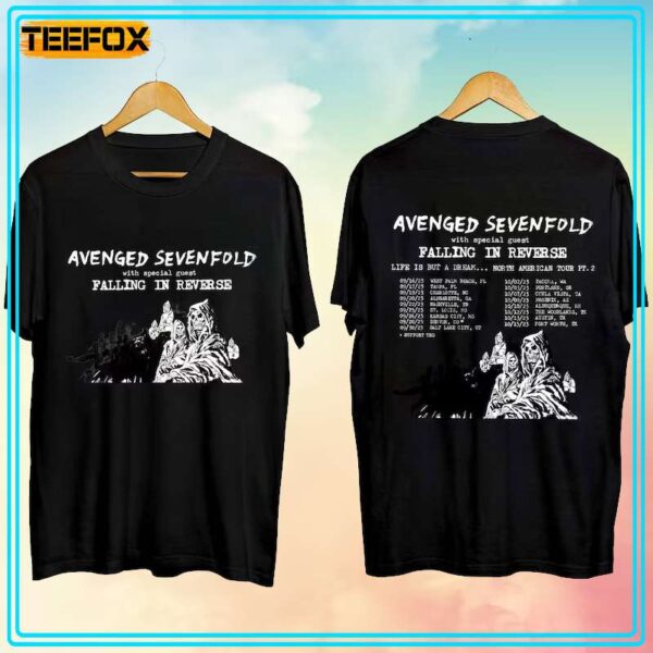 Avenged Sevenfold Life Is But A Dream North American Tour 2023 Concert Dates T Shirt