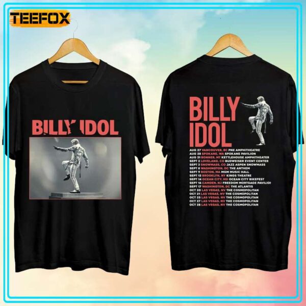 Billy Idol Live Tour 2023 Concert Dates T Shirt