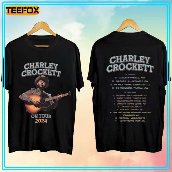 Charley Crockett On Tour 2024 Concert Dates T Shirt
