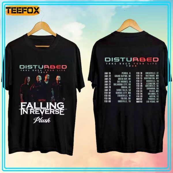 Disturbed Take Back Your Live Concert 2024 Tour Dates T Shirt