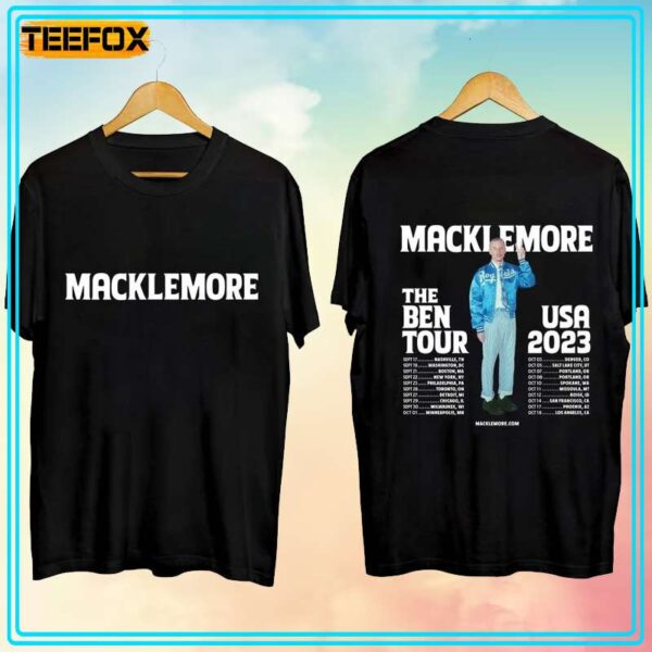 Macklemore The Ben Tour USA 2023 Concert Dates T Shirt