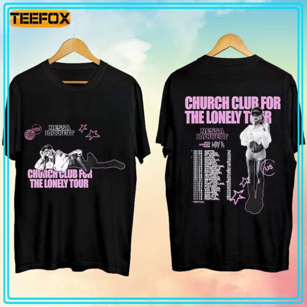 Nessa Barrett Church Club For The Lonely Tour 2023 Concert Dates T Shirt