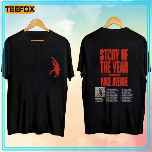Story Of The Year Page Avenue 20th Anniversary Tour 2023 T Shirt