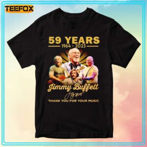 59 Years Of Jimmy Buffett 1964 2023 Signature Short Sleeve T Shirt