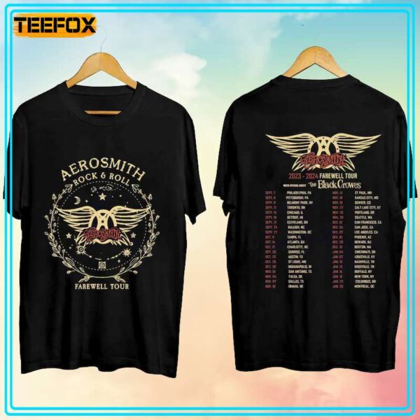 Aerosmith 2023 2024 Peace Out Farewell Tour with The Black Crowes Tour Concert Unisex T Shirt