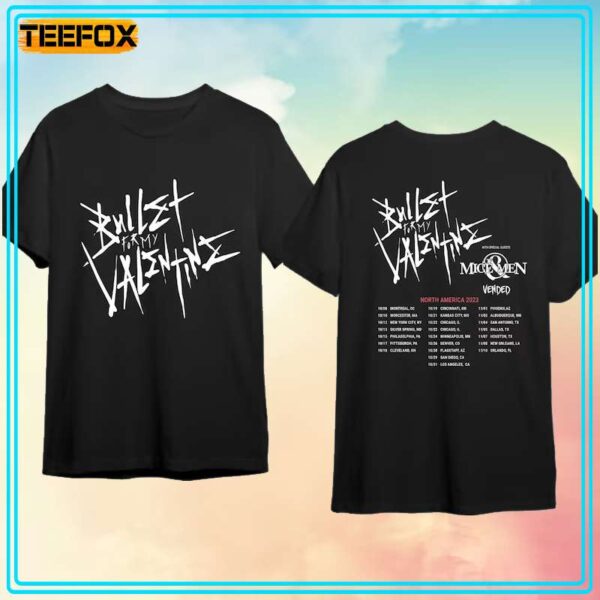 Bullet For My Valentine Tour 2023 Short Sleeve T Shirt