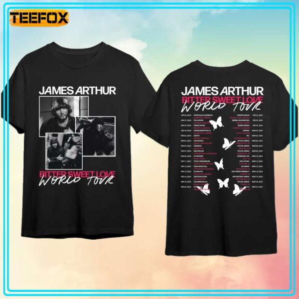 James Arthur Bitter Sweet Love Tour 2024 Short Sleeve T Shirt