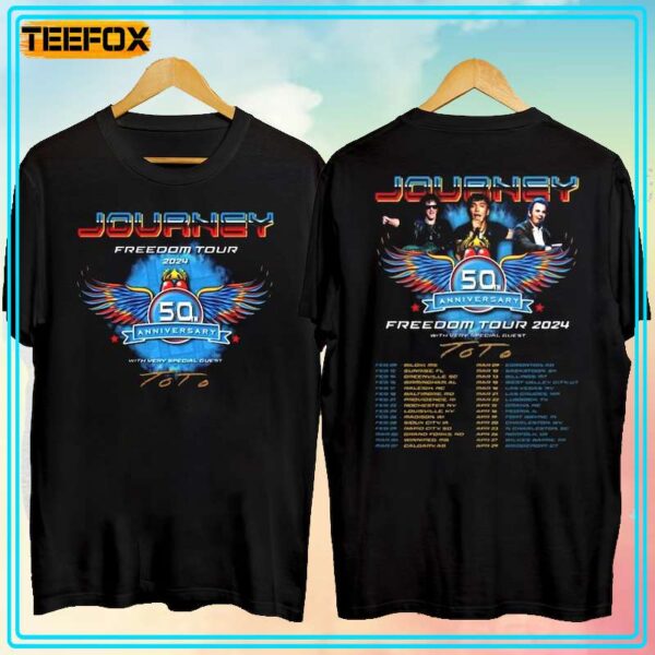Journey Freedom Tour With Toto Short Sleeve T Shirt