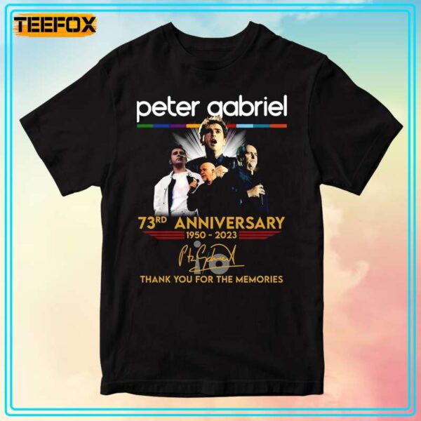Peter Gabriel 73rd Anniversary 1950 2023 Signature Short Sleeve T Shirt