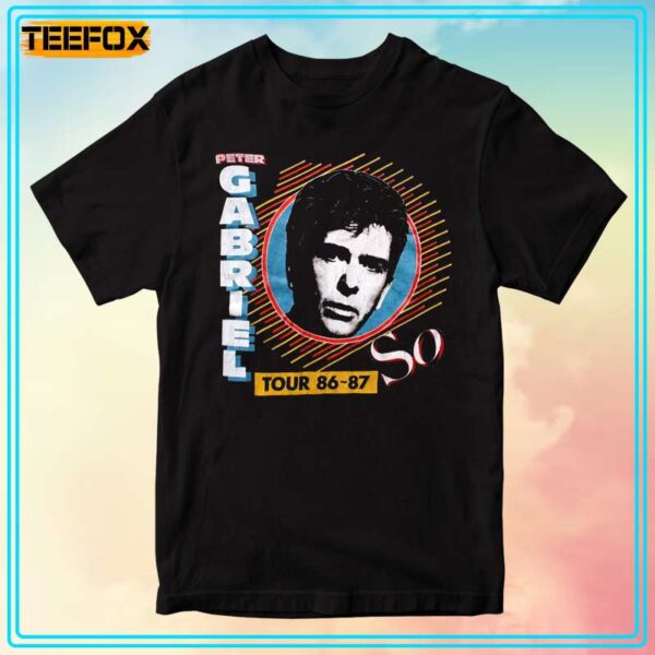 Peter Gabriel World Tour 86 87 Short Sleeve T Shirt