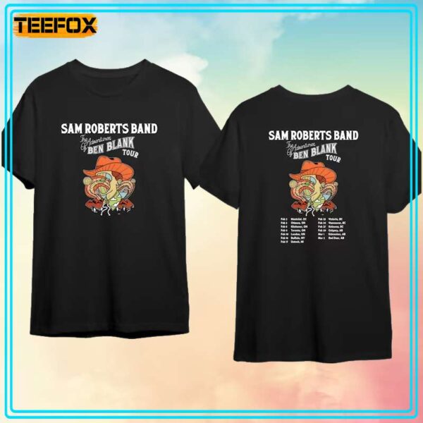 Sam Roberts The Adventures of Ben Blank Tour 2024 Short Sleeve T Shirt