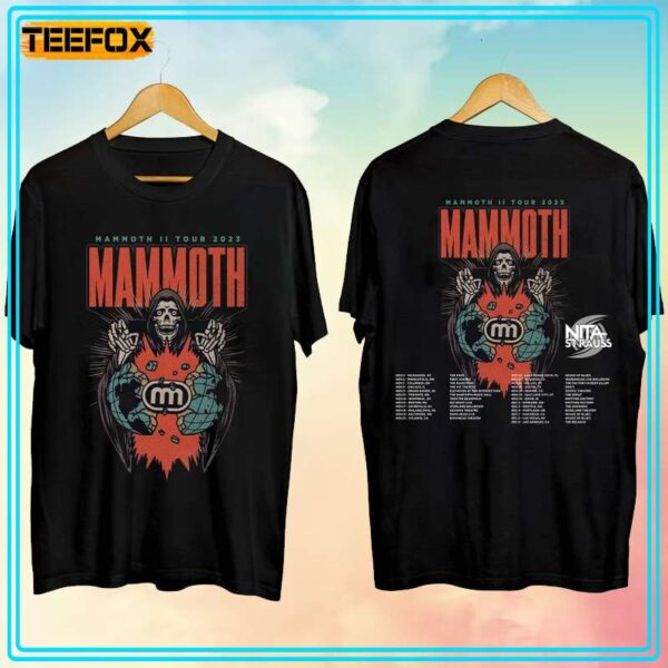 The Mammoth II Tour with Nita Strauss Tour 2023 Short Sleeve T Shirt
