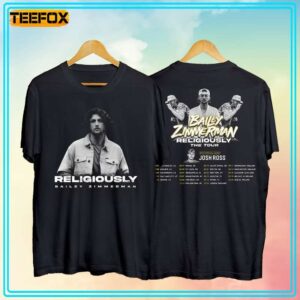 Bailey Zimmerman Religiously Tour 2024 Short Sleeve T Shirt 1