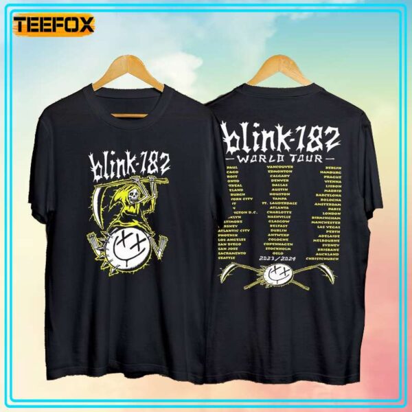 Blink 182 Tour Concert 2023 2024 Short Sleeve T Shirt