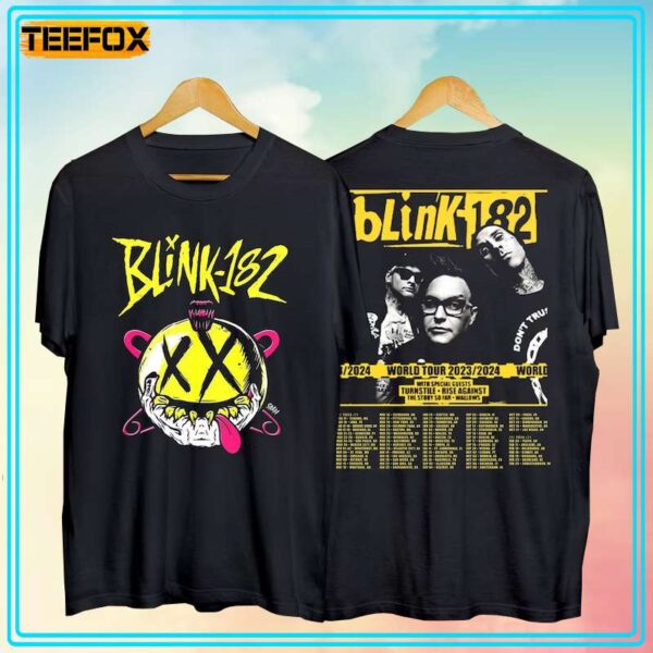 Blink 182 World Tour 2023 2024 Short Sleeve T Shirt