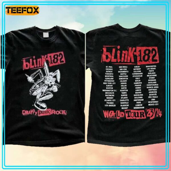 Blink 182 World Tour 2023 Short Sleeve T Shirt