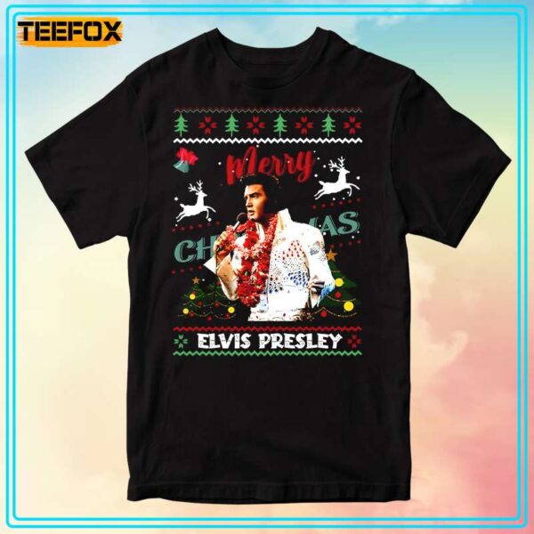 Elvis Presley Merry Christmas Short Sleeve T Shirt
