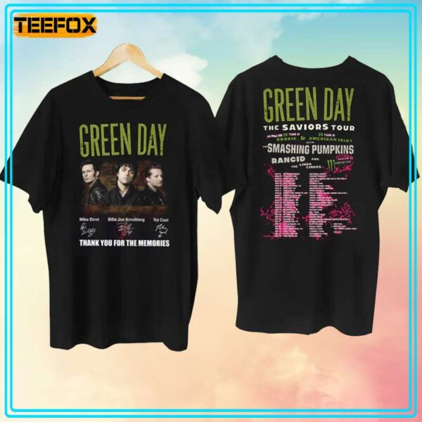 Green Day The Saviors Tour 2024 Short Sleeve T Shirt