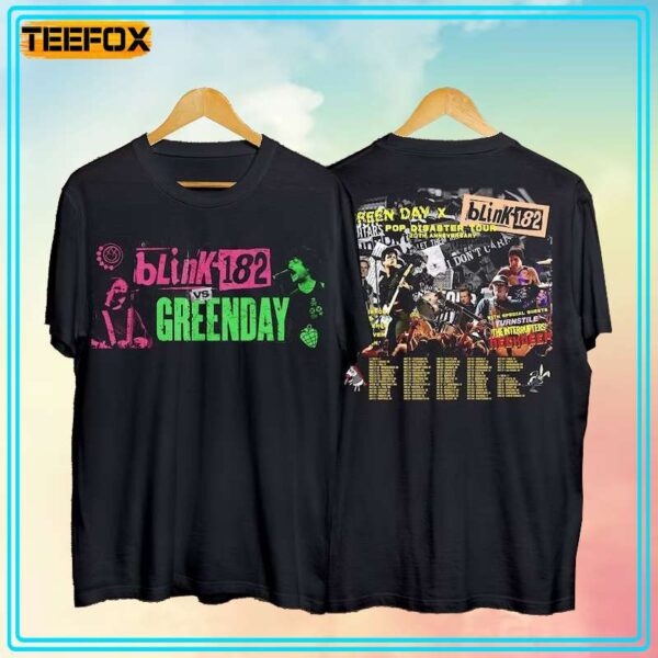 Green Day x Blink 182 Music Tour Concert 2024 Short Sleeve T Shirt
