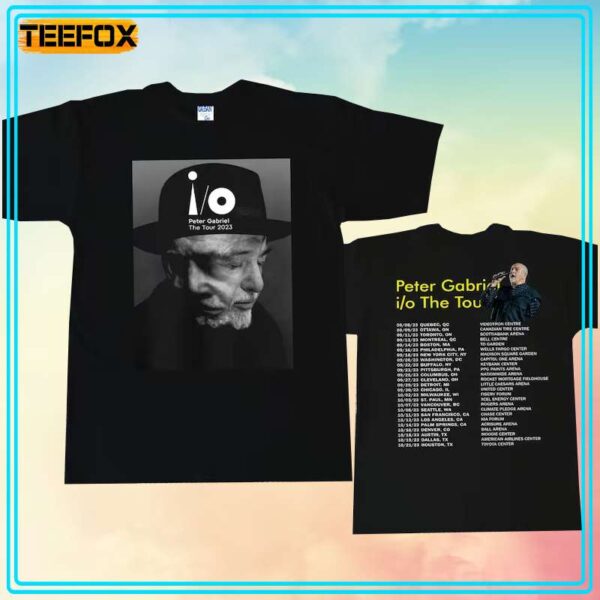 I O The Tour 2023 Peter Gabriel Short Sleeve T Shirt