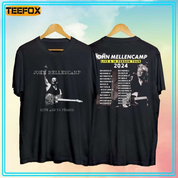 John Mellencamp Live And In Person Tour 2024 Short Sleeve T Shirt