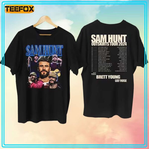 Outskirts Tour 2024 Sam Hunt Short Sleeve T Shirt
