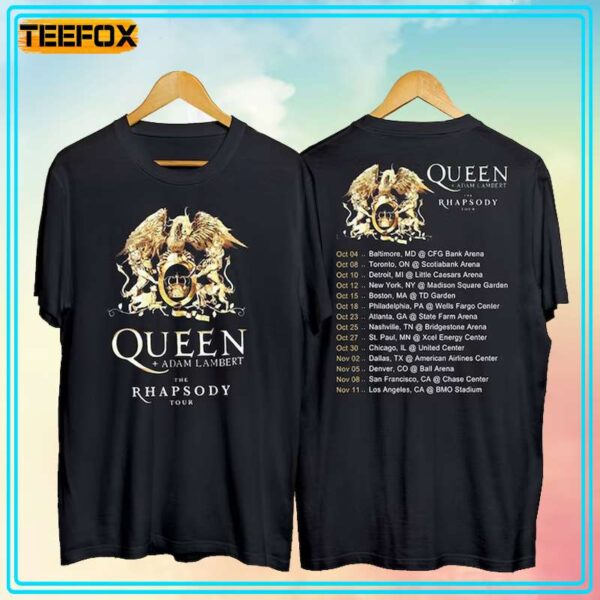 Queen Band Adam Lambert Tour 2023 Short Sleeve T Shirt