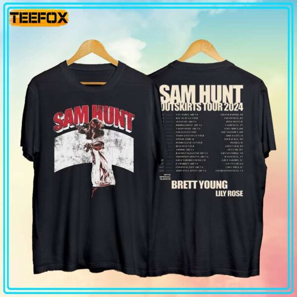 Sam Hunt Outskirts Tour 2024 Short Sleeve T Shirt 1