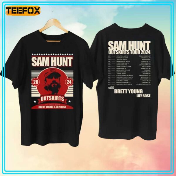 Sam Hunt Outskirts Tour 2024 Short Sleeve T Shirt