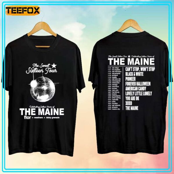 The Maine The Sweet 16 Tour 2023 Short Sleeve T Shirt