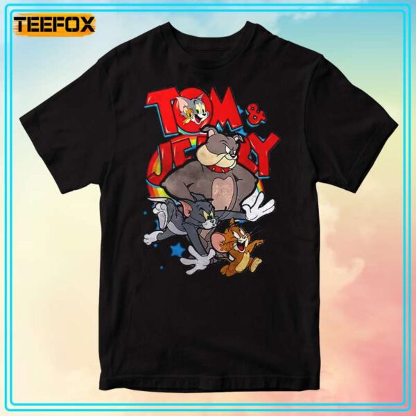 Tom And Jerry And Spike Short Sleeve T Shirt