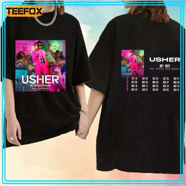 Usher My Way The Vegas Residency Tour 2023 Short Sleeve T Shirt
