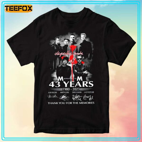 43 Years Depeche Mode Band Short Sleeve T Shirt 1706188895
