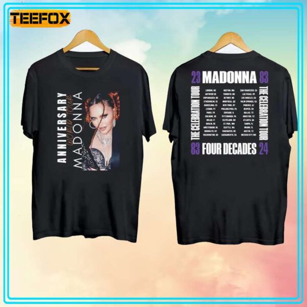 Four Decades Tour 2024 Madonna The Celebration Short Sleeve T Shirt 1706188894