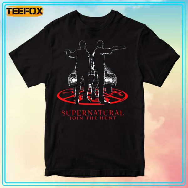 Supernatural Winchesters By Car Light Short Sleeve T Shirt 1706188893