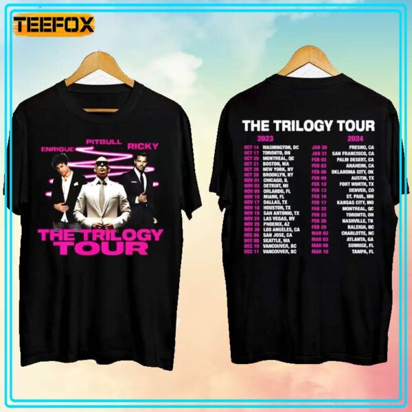 The Trilogy Tour 2024 Enrique Iglesias X Pitbull X Ricky Martin Short Sleeve T Shirt 1706097806