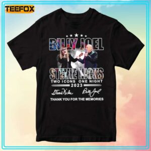 Two Icons One Night Billy Joel Stevie Nick Tour Short Sleeve T Shirt 1706188881