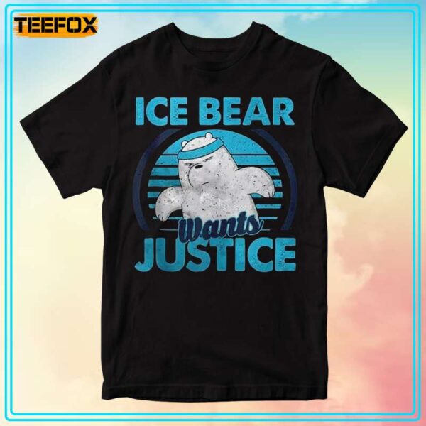 We Bare Bears Ice Bear Wants Justice Short Sleeve T Shirt 1706188895