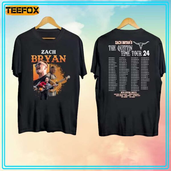 Zach Bryan The Quittin Time Tour 2024 Short Sleeve T Shirt 1706097807