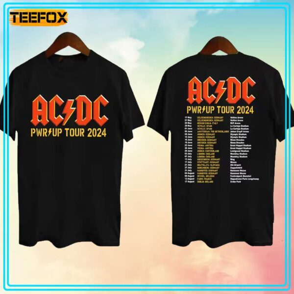 ACDC Pwr Up World Tour 2024 Unisex T Shirt