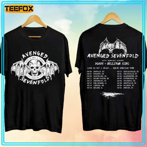 Avenged Sevenfold Life Is But A Dream Tour 2024 Concert T Shirt 1