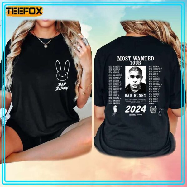 Bad Bunny Most Wanted Tour 2024 T Shirt 1707748808
